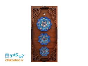 تابلو چوبی سه بشقاب میناکاری اصفهان